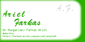 ariel farkas business card